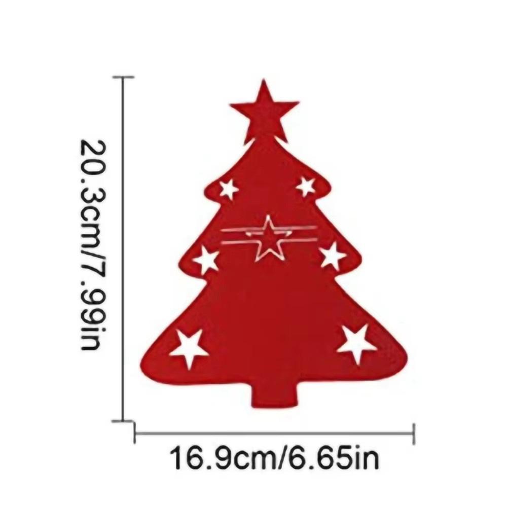 

5 шт. Рождественская елка Фетровая подставка для столовых приборов Вилка Ложка Мешочек Рождественская вечеринка Фестиваль Украшение стола Новый год Украшение домашнего стола 20.3x16.9cm
