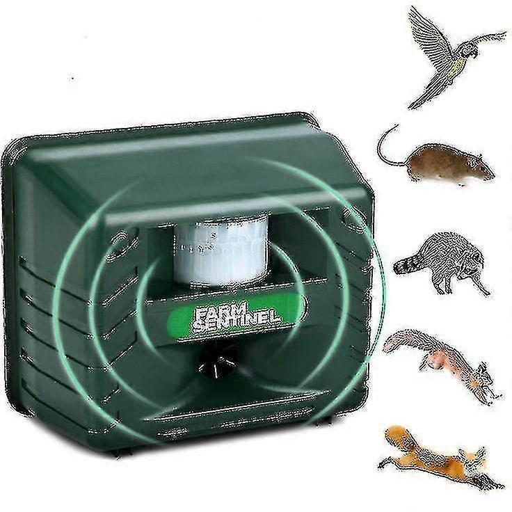 Garden Outdoor Ultrasonic Rodent Repeller, Pest Raccoon Bird Animal Repeller