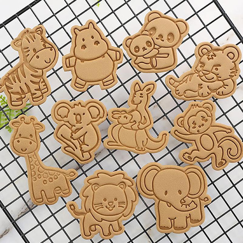 8Pcs/Set  Biscuit Mold Forest Animal Shape Cookie Cutter Icing Fondant Cake Tool
