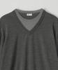 ANOTHER OFFICE Current Layered V-Neck Knit (Charcoal)