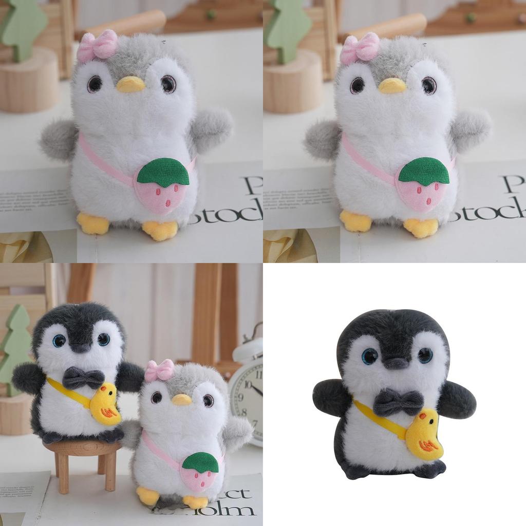 Cute Penguin Plush Toy Bag Charm With Detachable Hook For Travel And Gifts