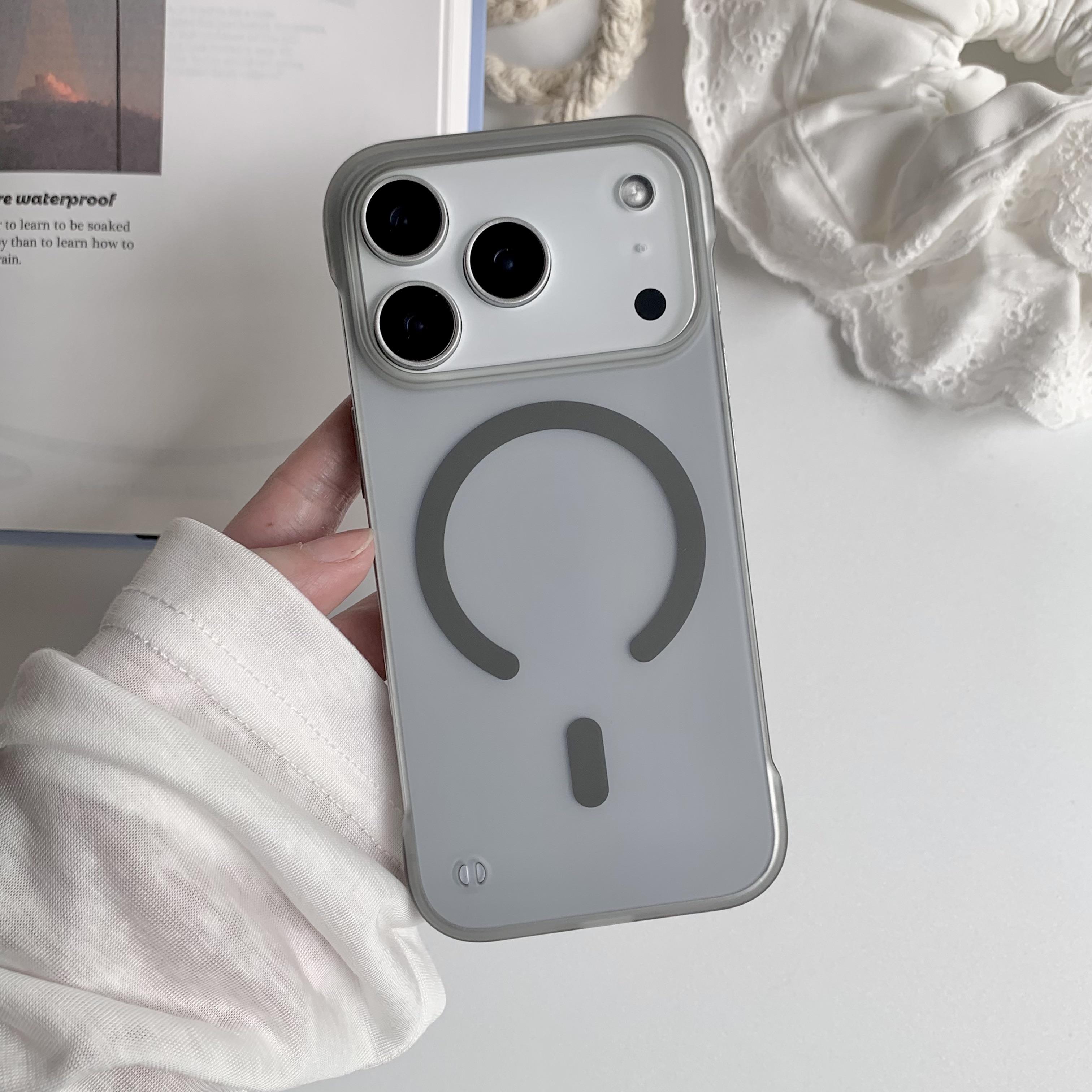 

Frosted Hard Frameless Magnetic For Magsafe Case For iPhone 17 Air 16 15 14 Plus 13 12 11 17 Pro Max Translucent Thin Back Cover For iPhone 17