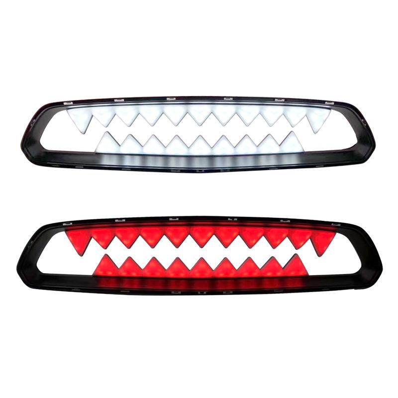 Compatible Center Grille with Light Teeth for 2015-2017 Ford Mustang - Shark Devil Remote Control