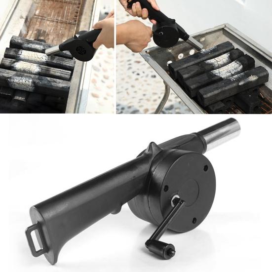 El Kranklı Körük Hafif Kömür Başlatıcı Fan Plastik Manuel Izgara Fanı Kamp Şömineleri Izgaralar Mangallar Açık Hava Pişirme Aleti İçin