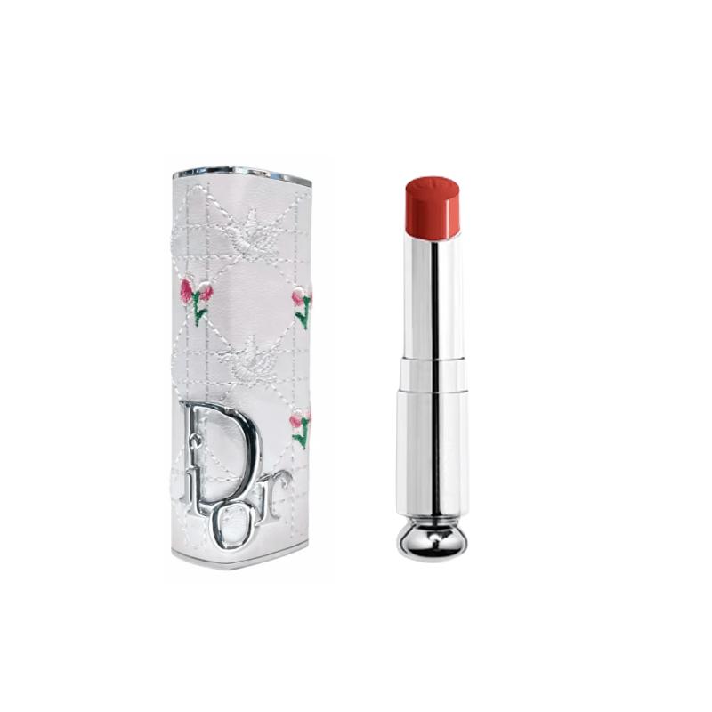 

DIOR Lipstick #740 Maple leaf dirty orange + floral plaid shell without gift box gift bag