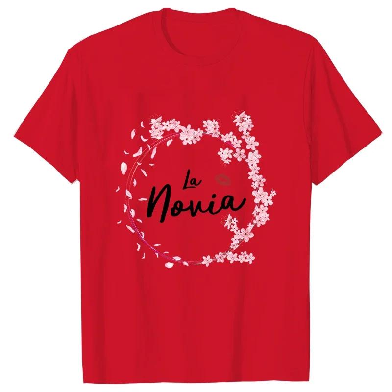 Spanish Team Bride Squad T-shirt Bachelorette Party Tshirt Bridal Wedding Future Bride To Be Tees Flowers Short Sleeved Tops