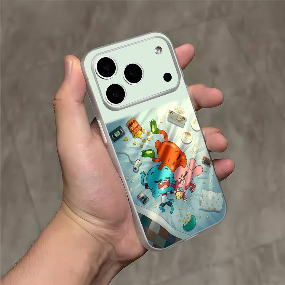 Amazing World G-GumballS Magnetic Wireless Charging Transparent White Phone Case For iPhone 17,16,15,14,13,12,11,Pro,Max,Plus