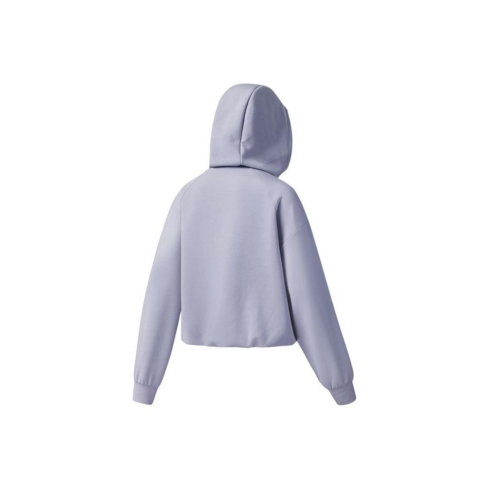 Fila Fitness Casual Versatile Drawstring Loose Hooded Knit Cardigan Jacket Women Jackets A11W541505FDP