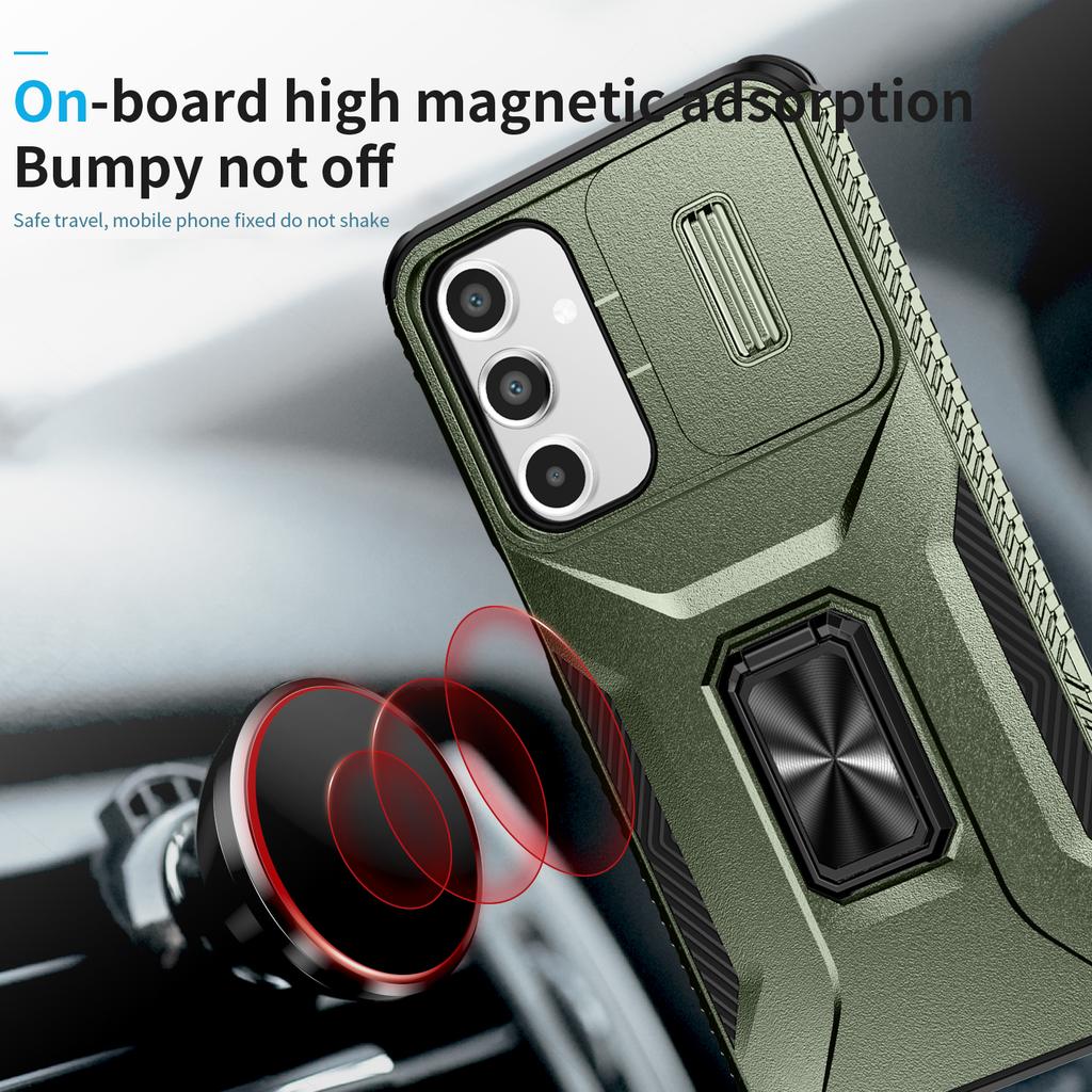 Per Samsung Galaxy A16 5G/A16 4G Custodia Camshield Supporto Kickstand TPU+PC Antiscivolo Copri Telefono
