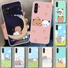 Cute Peach Goma Cat Phone Case Cover for Samsung Galaxy A17 A16 A26 A36 A56 A57 A37 A15 A25 A35 A55 A14 A24 A34 A54 A13 A23 A33