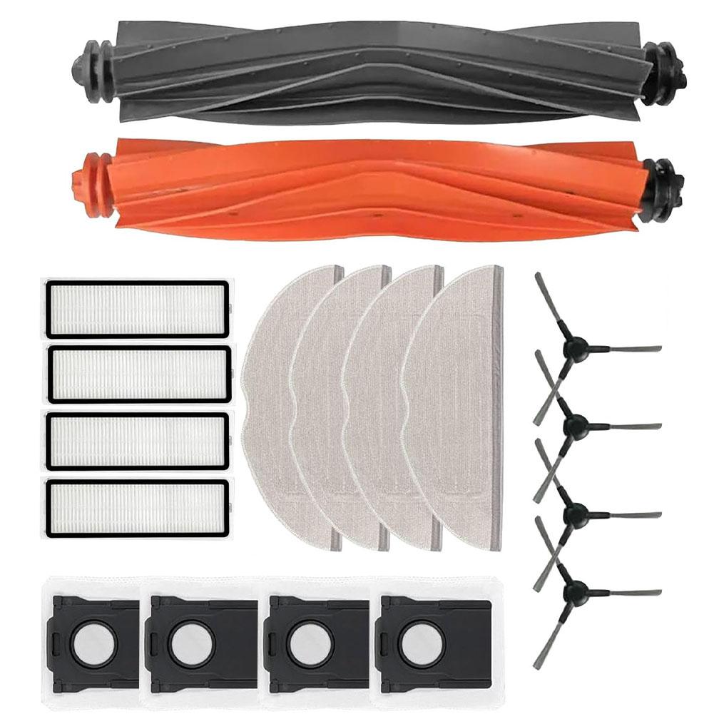 For Mova S20 Ultra / RLM71CE Robotic Vacuum Cleaner Roller Brush Side Brush Dust Bag Filter Mop Accessory Set