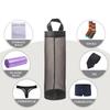 Hanging Mesh Plastic Bag Dispenser Wall Mount Trash Bag Storage Pouch Reusable Garbage Bag Organizer for Kitchen Bathroom