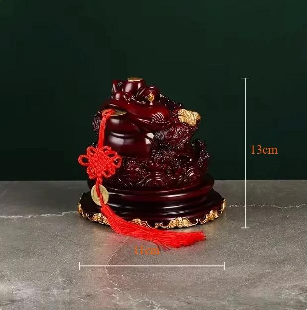 1PCS Resin Lucky Toad Ornament Living Room and Office New Chinese Style Savings Jar Cashier Decorative Crafts Opening Gift