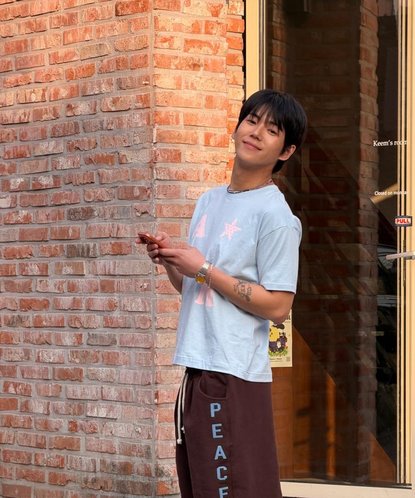 AMOU Am Star Half T-Shirts Light Blue
