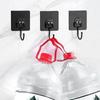 20/1pcs Black Traceless Hooks Multifunctional Wall Strong Adhesive Hook Door KeyChain Clothes Hook Bathroom Kitchen Accessories