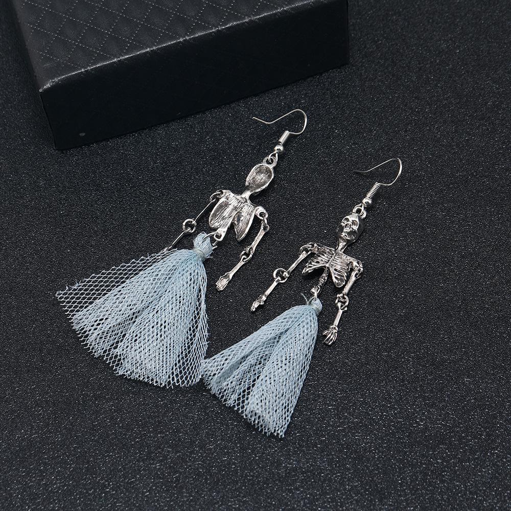 Halloween Earrings, Creative Punk Hip Hop Punk Skull Couple Earrings