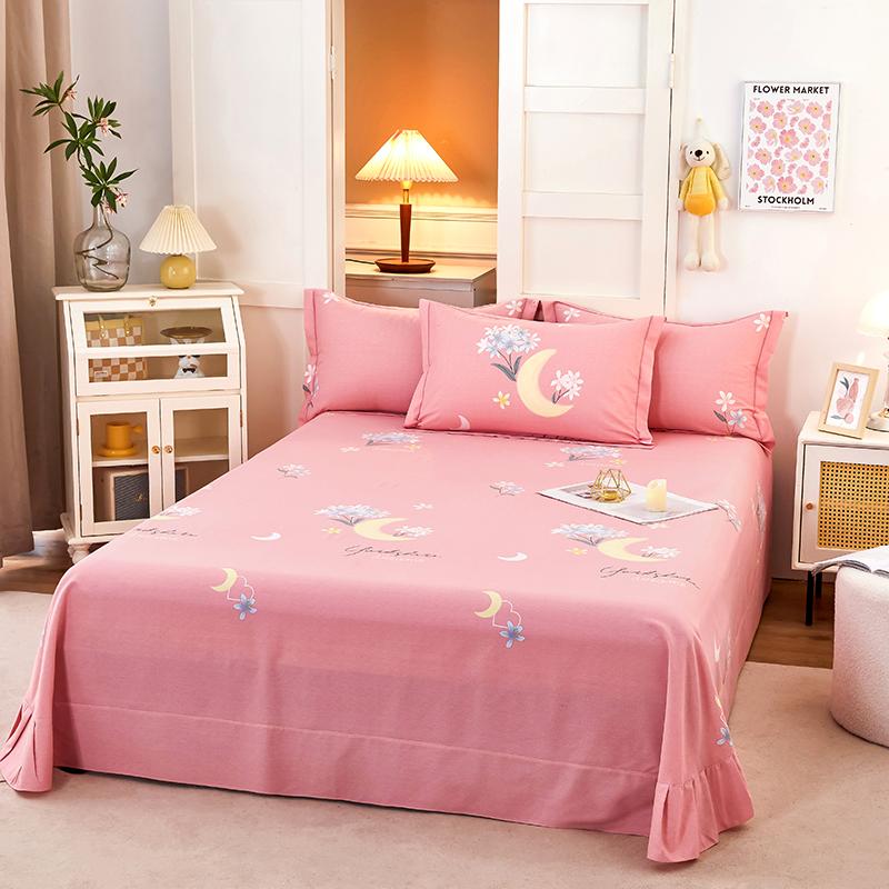 

Элегантный комплект постельного белья с цветочным узором, простыни размера «queen size» с наволочками, приятный для кожи комплект постельного белья из хлопка с цветочным принтом 245x250cm 3Pcs