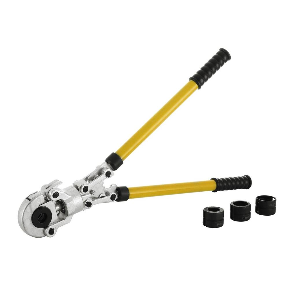 Pipe Crimping Pliers Hand Pressing Kit with 6 Pieces Tool PEX Presser ?16 - 32 mm for Composite Pipe Pex-Al-Pex Aluminum Composite Pipes