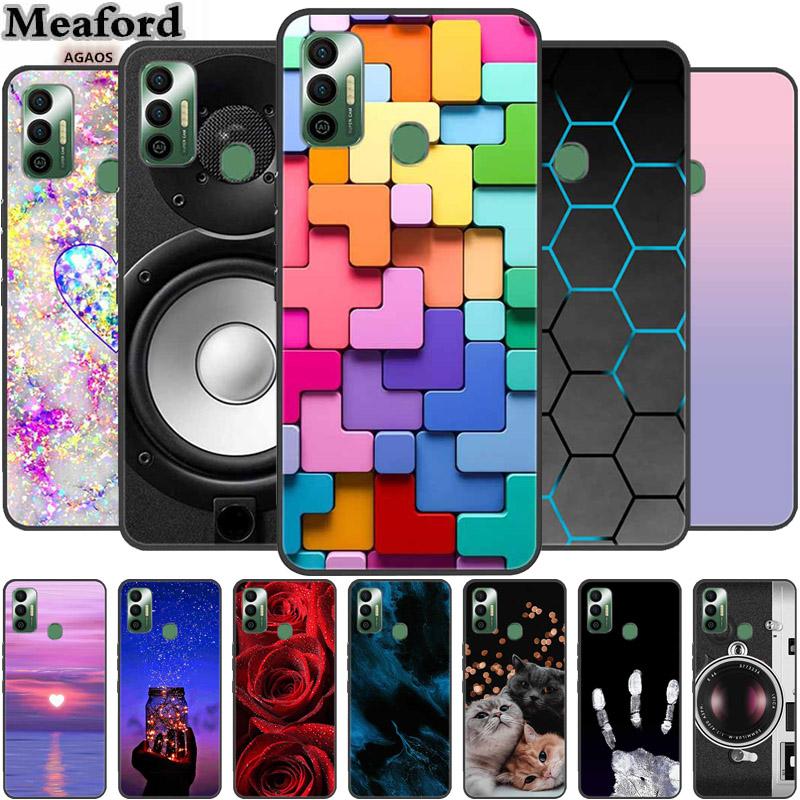 Per Tecno Spark 7 Custodia Lusso Silicone Morbido TPU Cover Custodie per Telefono Per Tecno Spark 7 Pro Spark 7P Spark7 Protettiva KF6 Coque