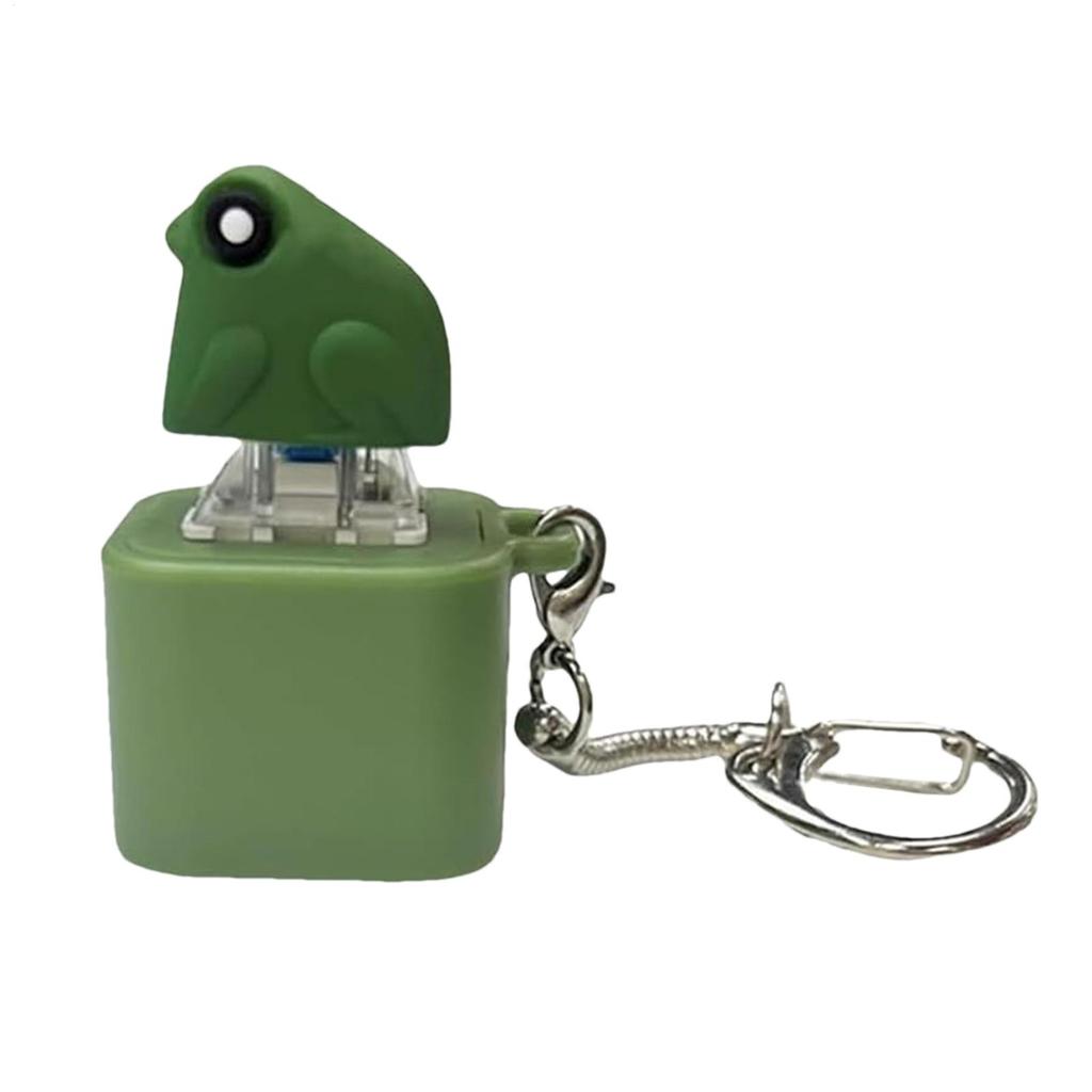 Stress-Reducing Frog Ornament Toy Clicking PushingToy Keyboard Fidget Keychain Sound Light Sensory Game For Adult Youth Student