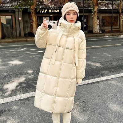 Women's Long Over-the-Knee Cotton Coat Korean Loose Winter Cotton Coat