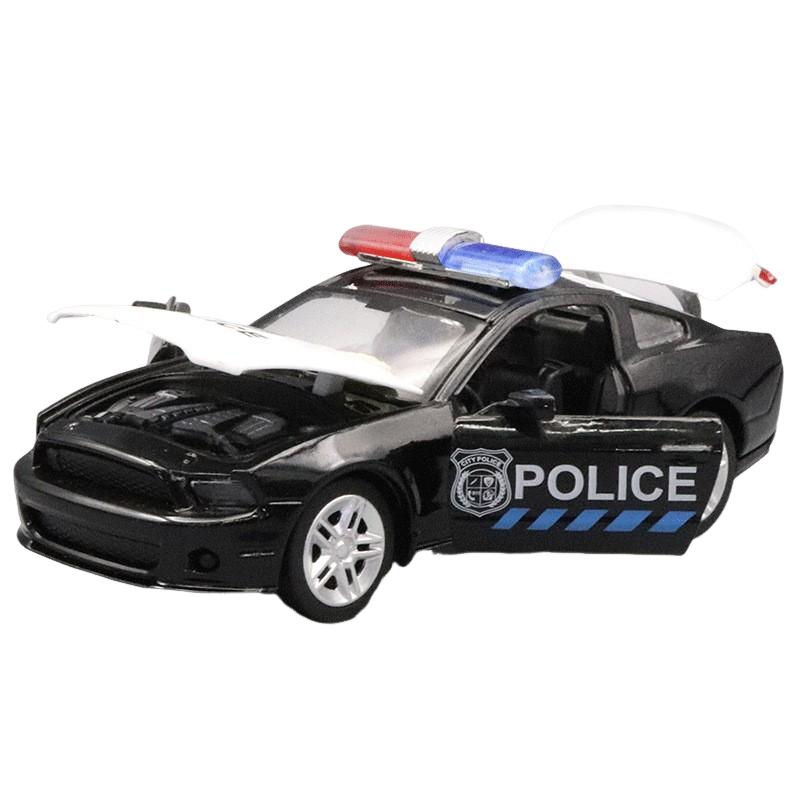 

1:32 Die Casting Model Alloy Police Car Model Double Door Openable Children s Toy Car Pendulum Power Back Car Model boy gifts