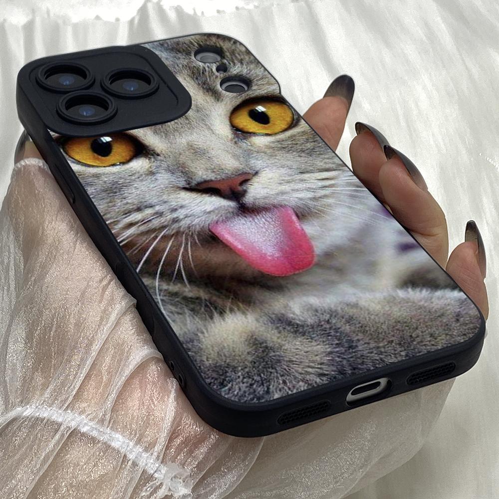 M440 Cat Green Eyes Angel Eyes Soft Phone Cases for iPhone Samsung Galaxy Xiaomi Rdemi Huawei Honor Infinix Realme OPPO Vivo All Model TPU Case