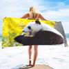 Cute Panda Beach Towels Quick Dry Microfiber Soft and Absorbent Bath Towel Outdoor Travel Oversized Beach Towel for Adults Kids