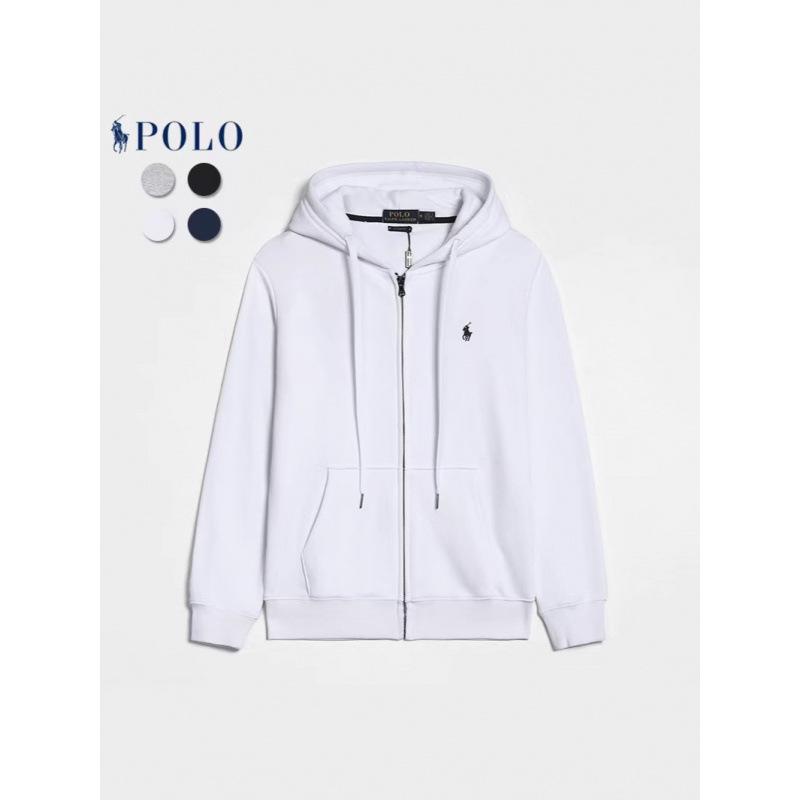 Men's Embroidered Small Horse Zip-Up Hoodie - Casual Long-Sleeved Jacket for Spring and Autumn.