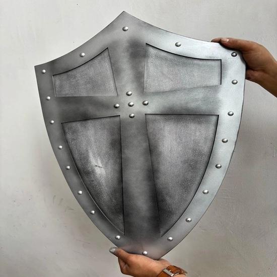 60.96 cm Medieval Handmade Wooden Templar Heater Shield