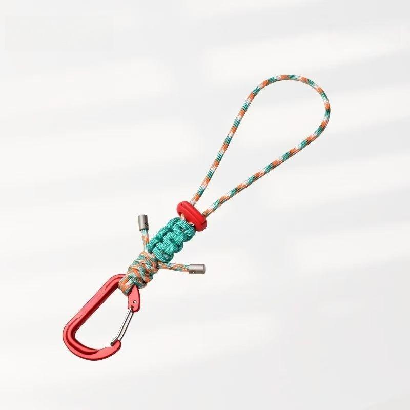 Multi Colored Outdoor Hanging Buckle,  Woven Mountaineering Water Bottle Hanging Buckle, Key Hanging Rope, Outdoor Backpack Accessories 26cm зелёный