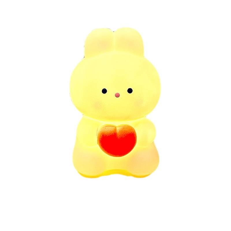 Cute Cartoon Heart Rabbit Night Light For Bedroom Decoration And Gift Led Toy With Soft Glow