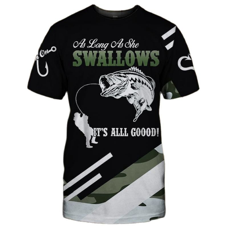 Wengy 2 Heren T-shirt 3D Meerval Gedrukt Outdoor Gaan Vissen Trainingspakken Fashion Casual O-hals Korte Mouw Tops Zomer Oversized T-shirt 2XL