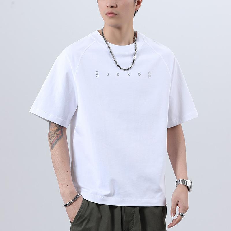 Latest Summer High-density Knitted Comfortable Fit Printed Mens T-shirt Short-sleeved