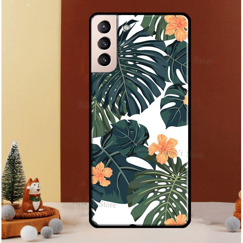 Tropical Paradise Hawaiian Flower Phone Case For Samsung Galaxy S21 S20 FE S8 S9 S10 Note 10 Plus Note 20 S22 Ultra Cover