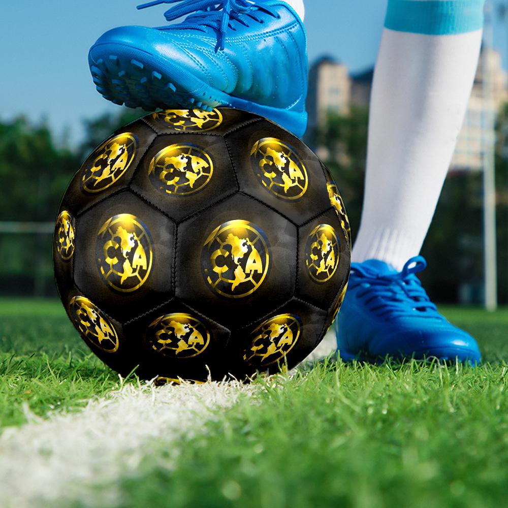 Club America Logo Soccer Ball, Colorful, Suitable for All Ages, Machine-stitched, PVC Material, Competition Grade, Durable and High Bounce
