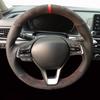 Pro Honda Accord 10 2018 ight Ruční šití Černý Kožený Semišový Potah Volantu Auta