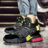 Punk Style Orange High Boots Men Streetwear Designers Shoes Men Casual Shoes Trend Platform Men High Top Sneaker