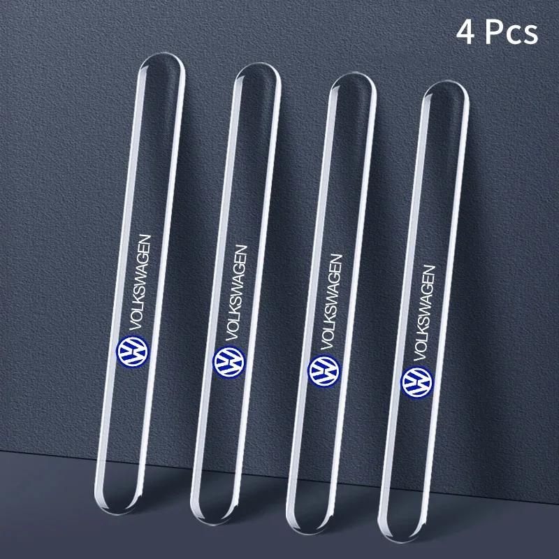 

VW For Volkswagen 4pcs Car Door Handle Stickers Transparent Protector Film For Volkswagen GTI Passat Polo Magotan Golf R-Line Je