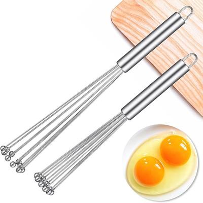 1PC Stainless Steel Ball Whisk Set Kitchen Whisk Wire Egg Whisk for Cooking Blending Whisking Beating Stirring Egg Baking Tool
