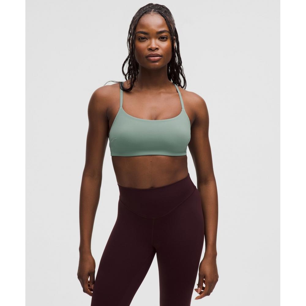 

Lululemon WunDer Train Strappy RaCer Bra Light Support C D Cup Crater Blue 8