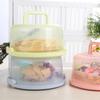Cake Transport Container Cake Holder With Lid Handle Transparent Dome Reusable Airtight Case For Bakery Party Display Serving