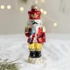 Santa Claus Christmas Glass Ornaments Snowman Christmas Theme X-mas Tree Decoration Pendant Gift Colorful Christmas Hanging
