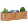 Hochbeet Hellbraun 160 x 40 x 45 cm Verzinkter Stahl
