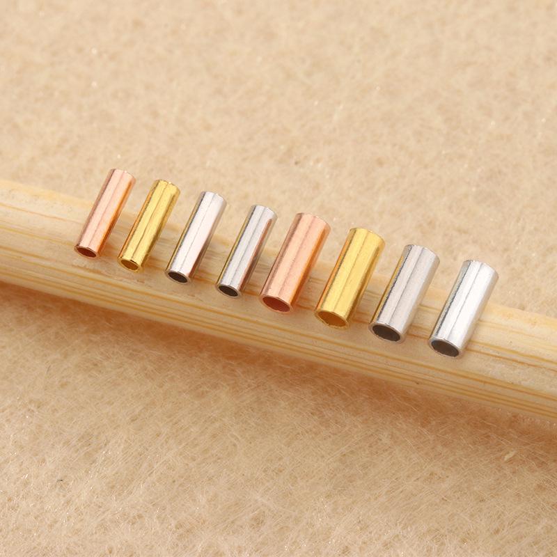 Tingxiang S925 Sterling Silver DIY Jewelry Repair Tube for Necklaces and Bracelets Inner Diameter 1*5mm, 1 Pc