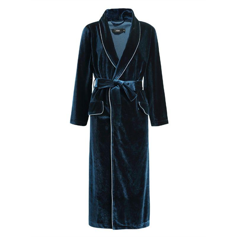 Celebrity Style High-End Temperament Couple Men's and Women's Nightgown Gold Velvet Wedding Morning Gowns Autumn Pajamas Homewear Bathrobe