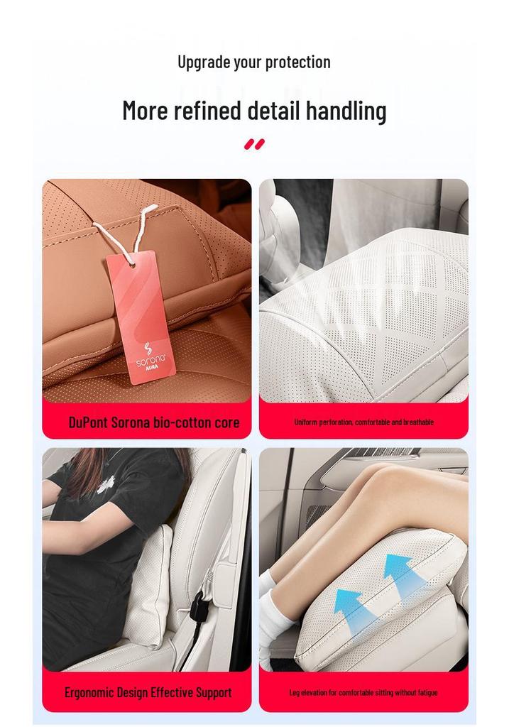 L90 Zero Gravity Car Seat Leg Rest & Lumbar Support Pillow