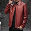 Herren PU-Leder Stehkragen Jacke - Weich, Vielseitig, Leichter Business Casual Mantel für Herbst und Winter