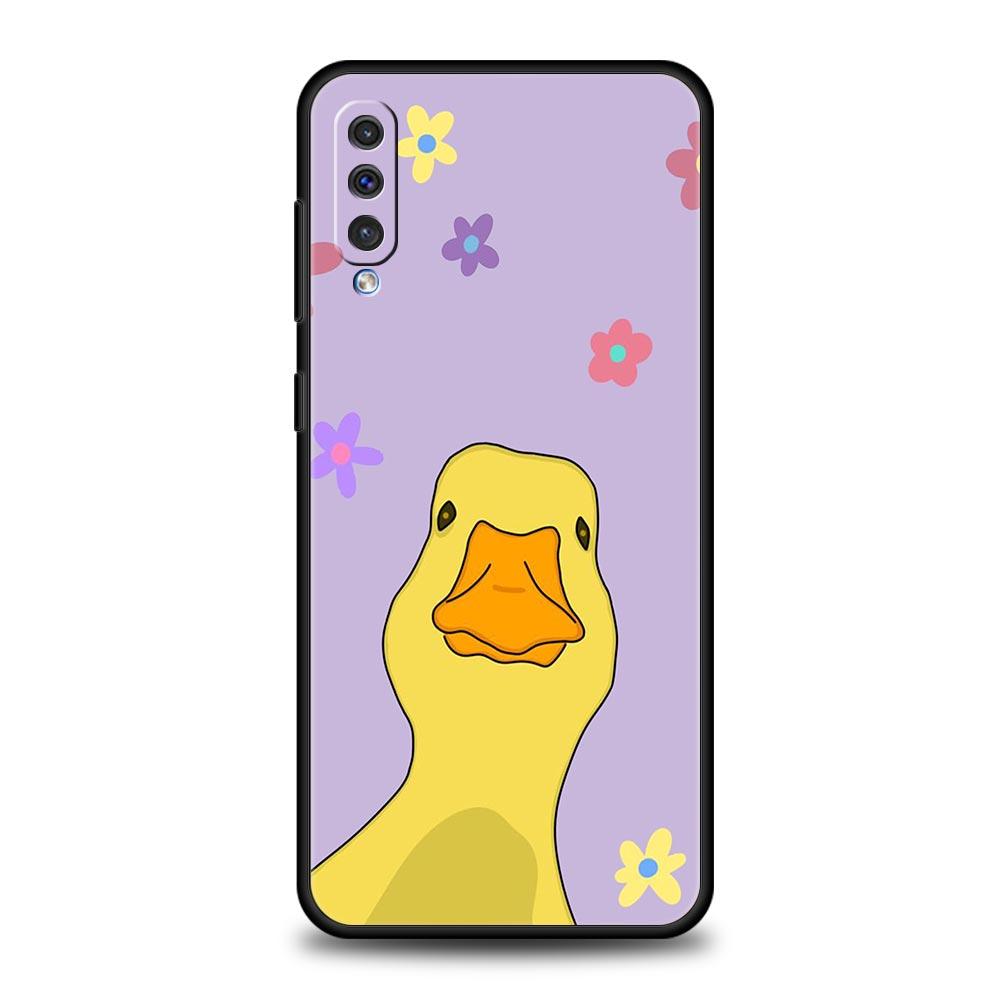 Süße Cartoon-Ente Handyhülle Für Samsung A54 A52 A24 A14 A50 A70 A10 A30 A40 A20S A20E A06 A12 A22 A34 A42 A32 5G A04s A16 Abdeckung