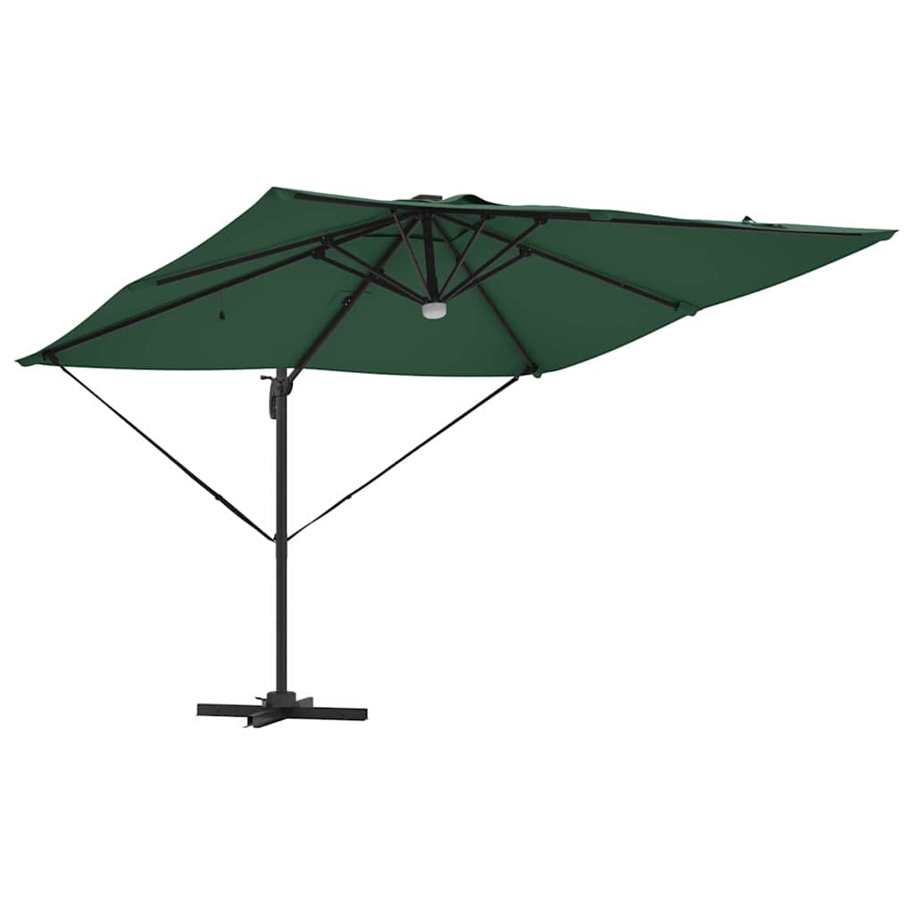 Roma Parasol Green 286 X 284 X 270 Cm Aluminum and Polyester